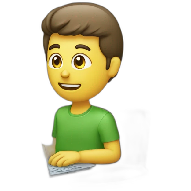 tecnico con una laptop y en su camisa las letras "IP" en color verde emoji