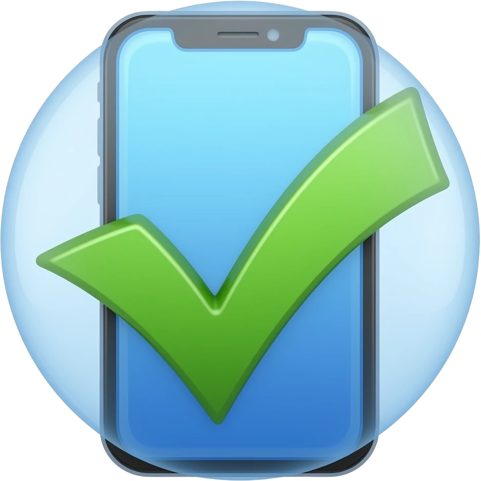 Vola azul de um verificado emoji