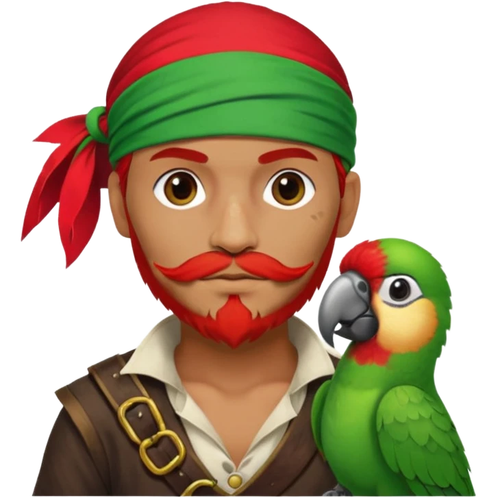 pirate and parrot emoji