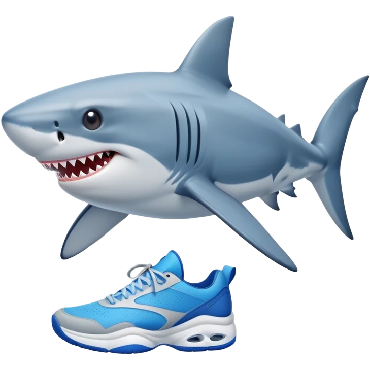 A Shark with bule tennis  emoji