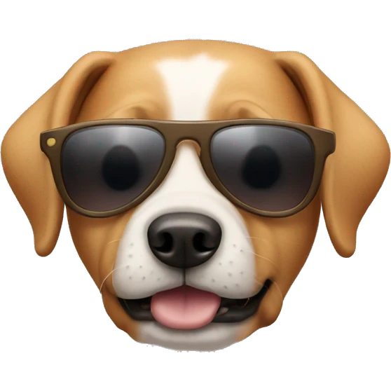Dog wearing sunglasses  emoji