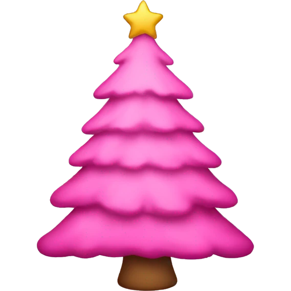 Pink Christmas tree  emoji