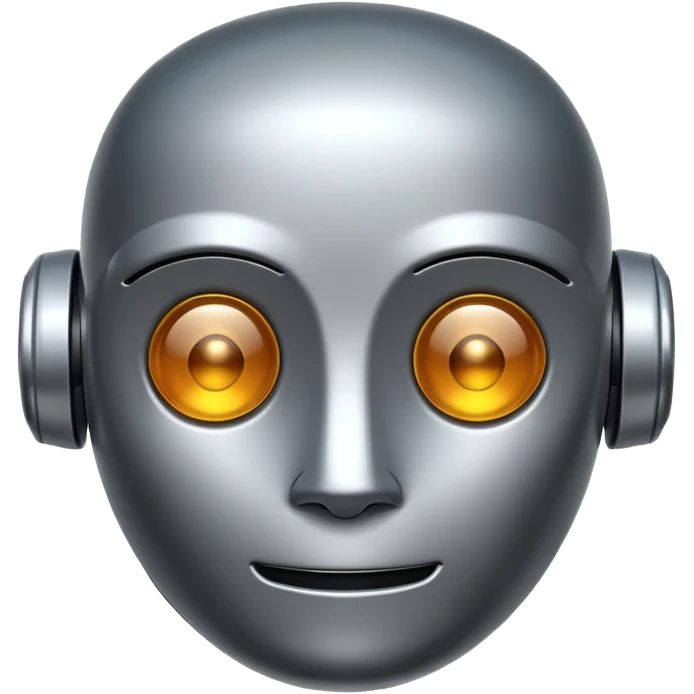 A robot shaped emoji for labeling AI generated content as AI generated. emoji