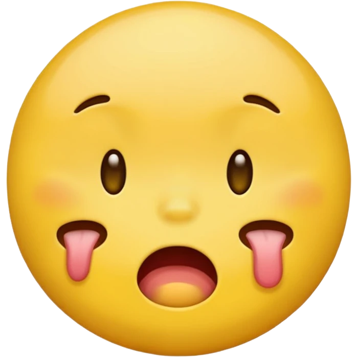 Yellow emoji drooling half asleep emoji
