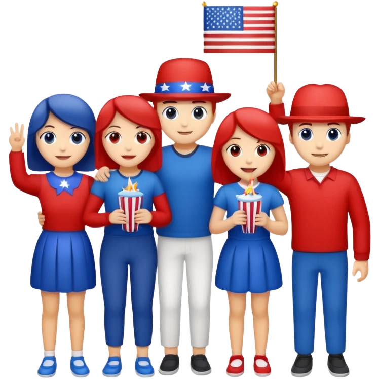 Tiny diny 4th of july emoji