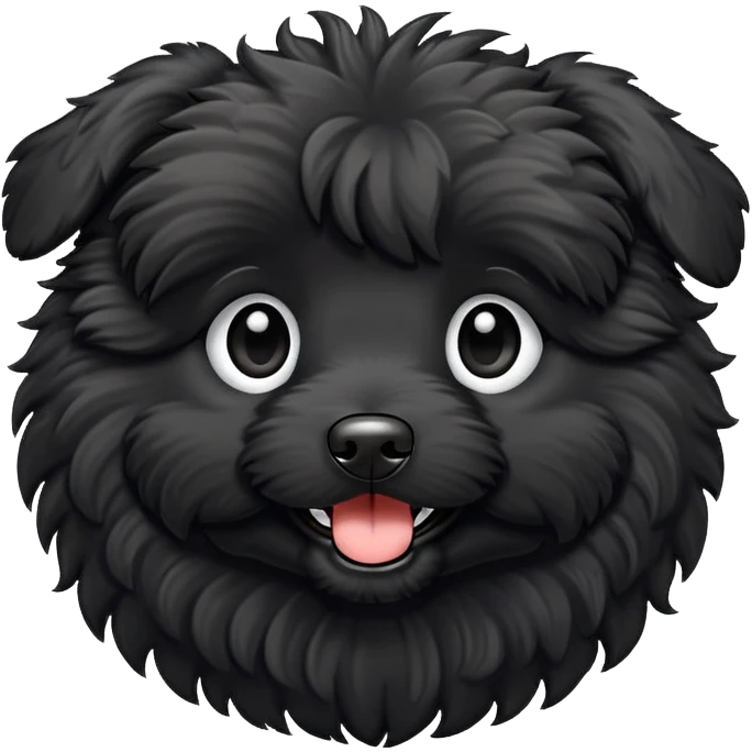 Black doodle dog emoji