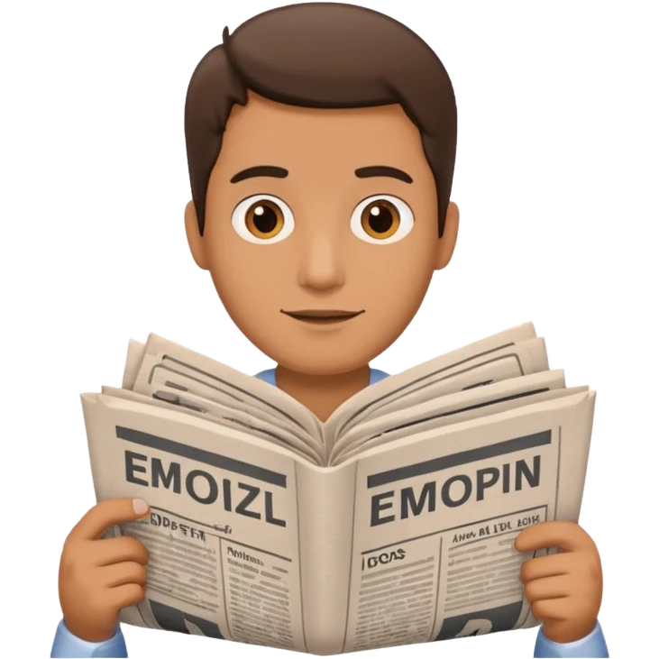 man holding rolled newspaper emoji