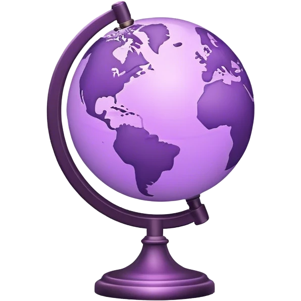 light purple globe  emoji