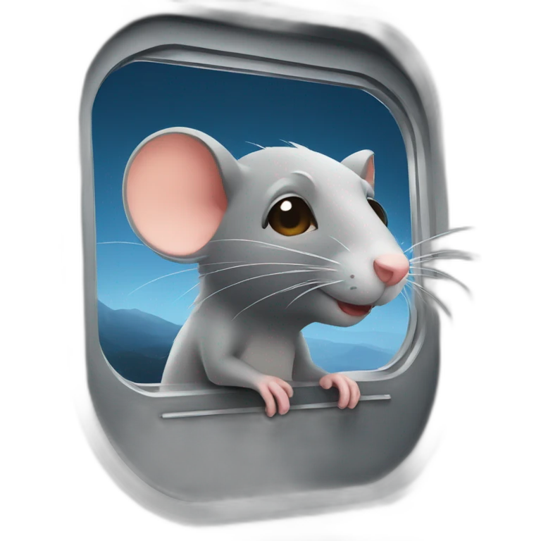 rat on a train emoji