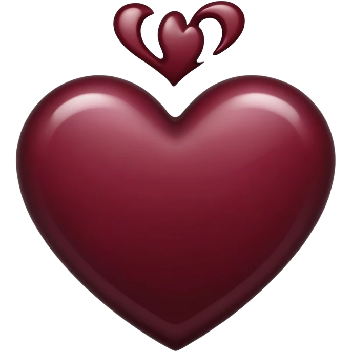 Dark maroon heart emoji