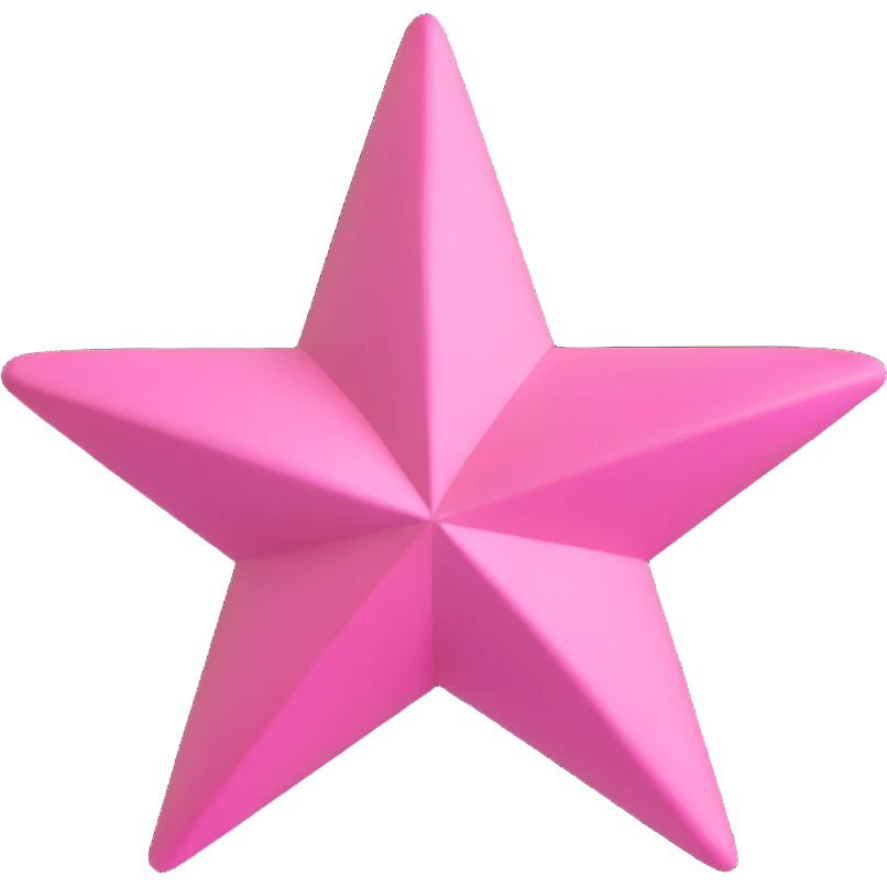 Pink star for princess emoji
