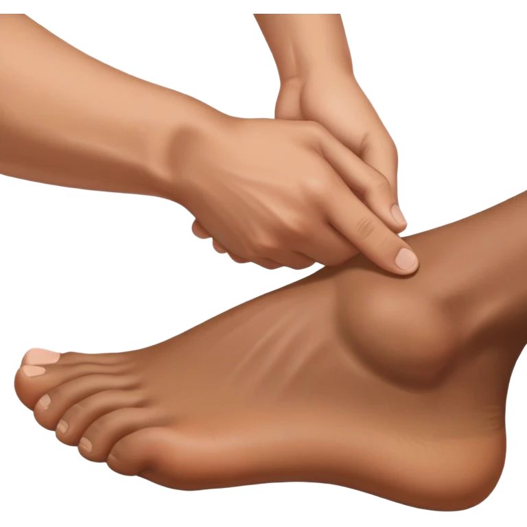 foot stroking man’s head emoji