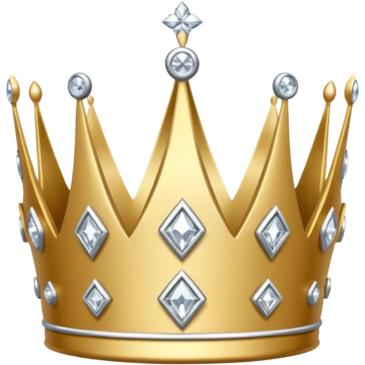 silver crown made of diamonds emoji