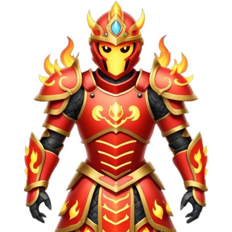 fire armored warrior emoji