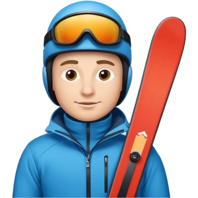 Man Skiing Background Matterhorn emoji