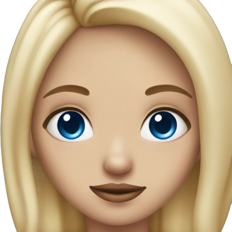 Girl with blue eyes and blonde hair with tattoos emoji
