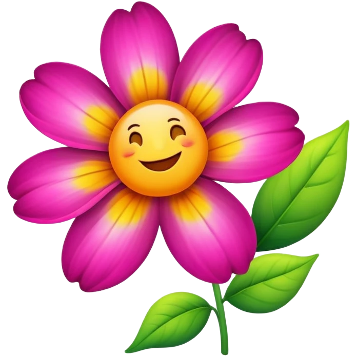 Happy flower emoji