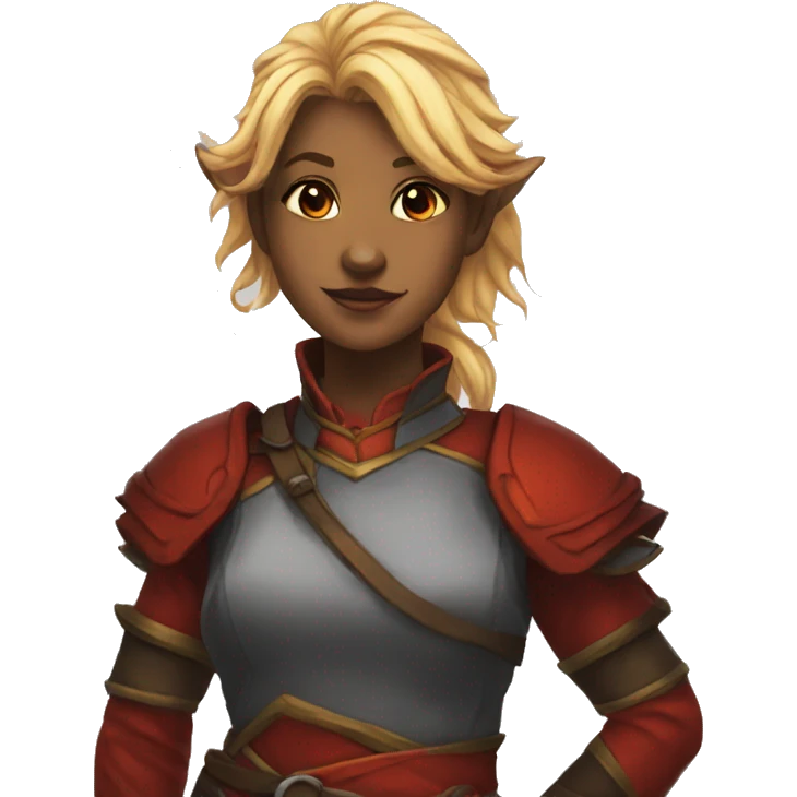 Female fire genasi rouge dnd emoji