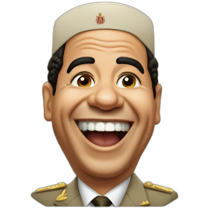 Abdel Fattah El-Sisi laughing emoji