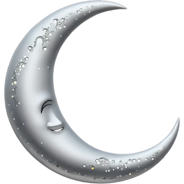 phases of the moon: crescent moon emoji