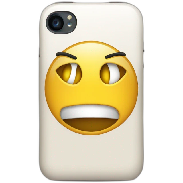 iPhone qui regarde un iphone emoji