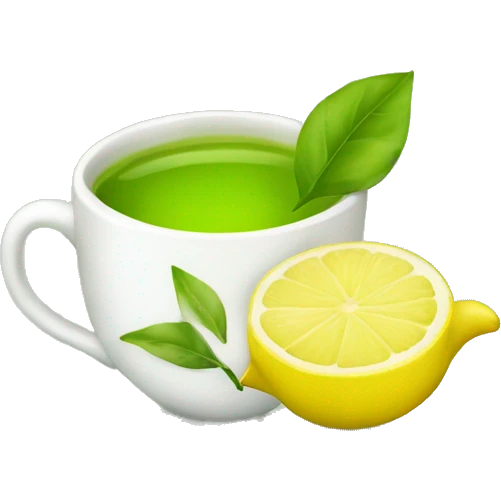 Green tea with lemon  emoji