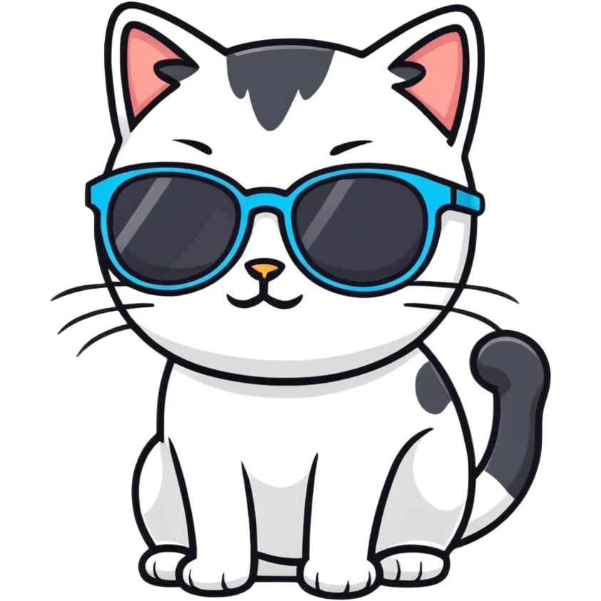 Cat with sunglasses emoji