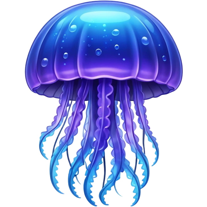 Sparkly blue and purple jellyfish emoji