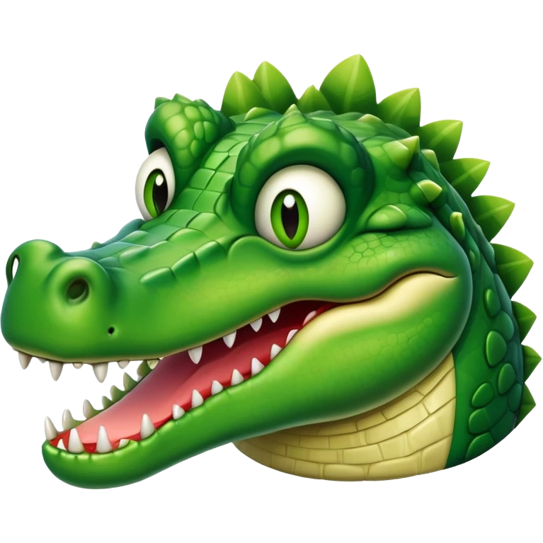 drunk crocodile with dizzy eyes emoji