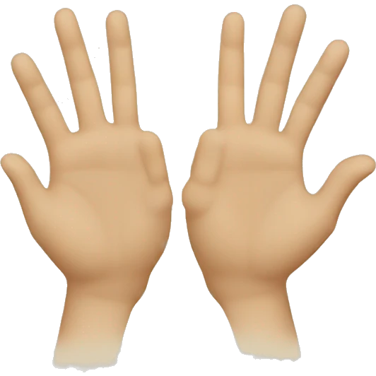 2 hands in the shape of "AN" emoji