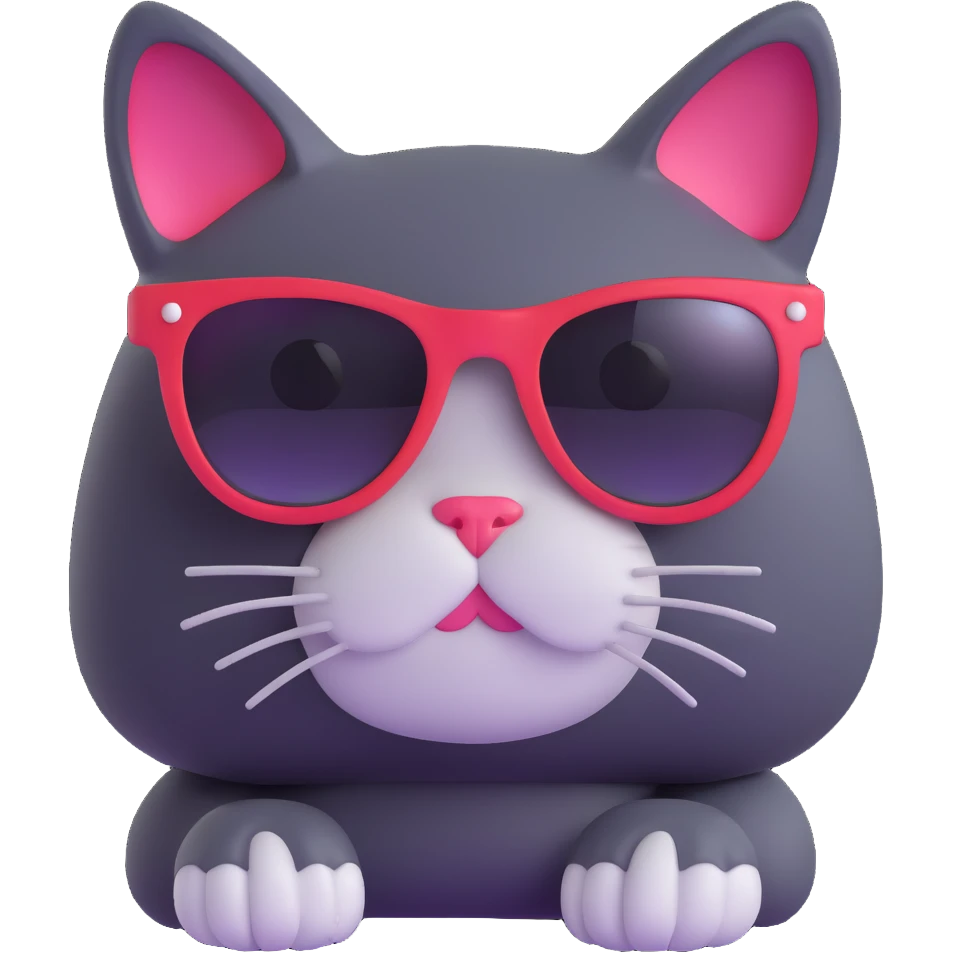 Cat wearing sunglasses emoji