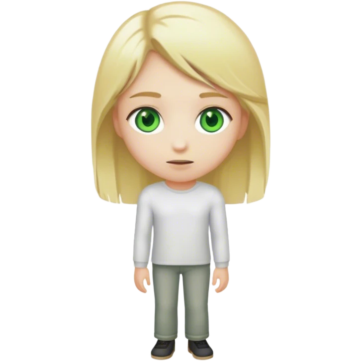 Junge, ganzer Körper, blond grüne Augen emoji