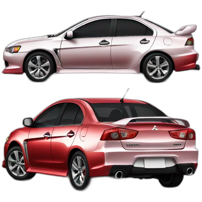 Red Mitsubishi lancer emoji