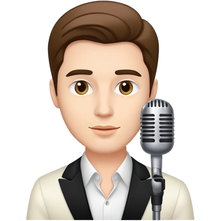 Elegant male singer emoji