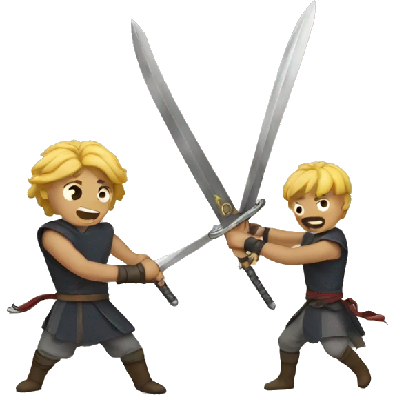 Sword fighting  emoji