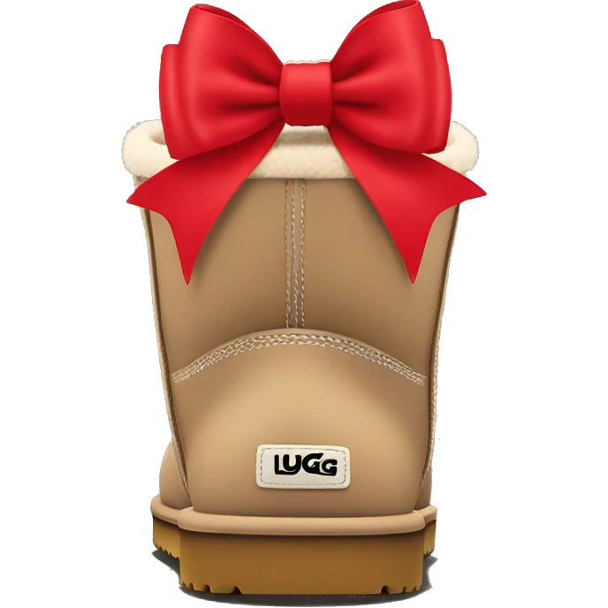 Ugg boot with red bow emoji