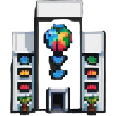 business company office building with logo emoji