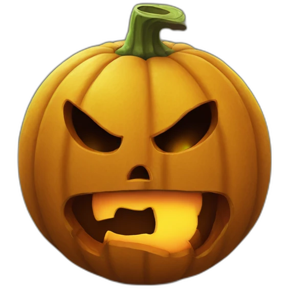 spooky pumpkin tennis ball emoji