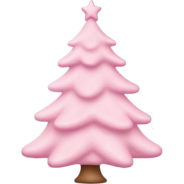 pastel pink christmas tree emoji