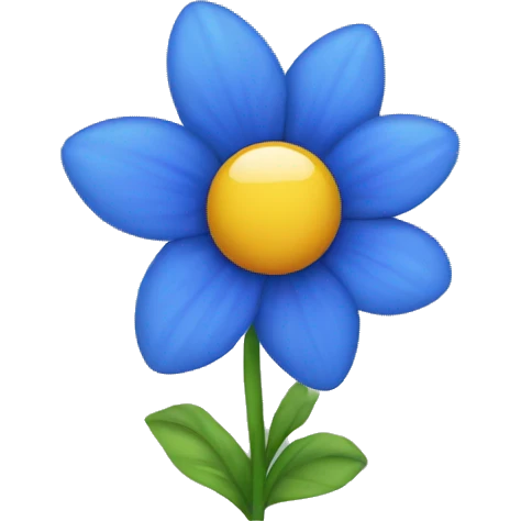 Blue flower  emoji