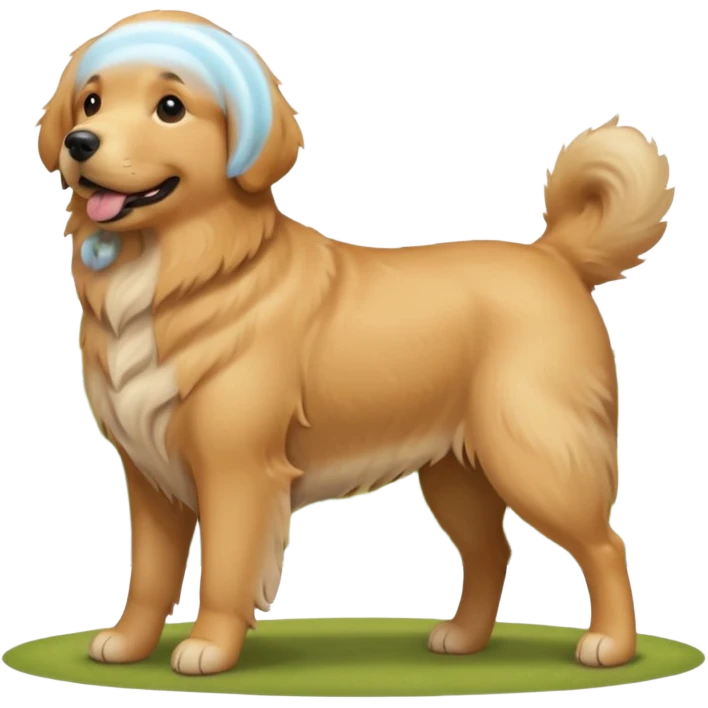 pregnant golden dog emoji