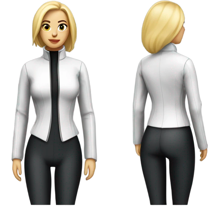 female latex jacket full view emoji