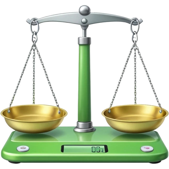 modern Scales with Green Pans, emoji