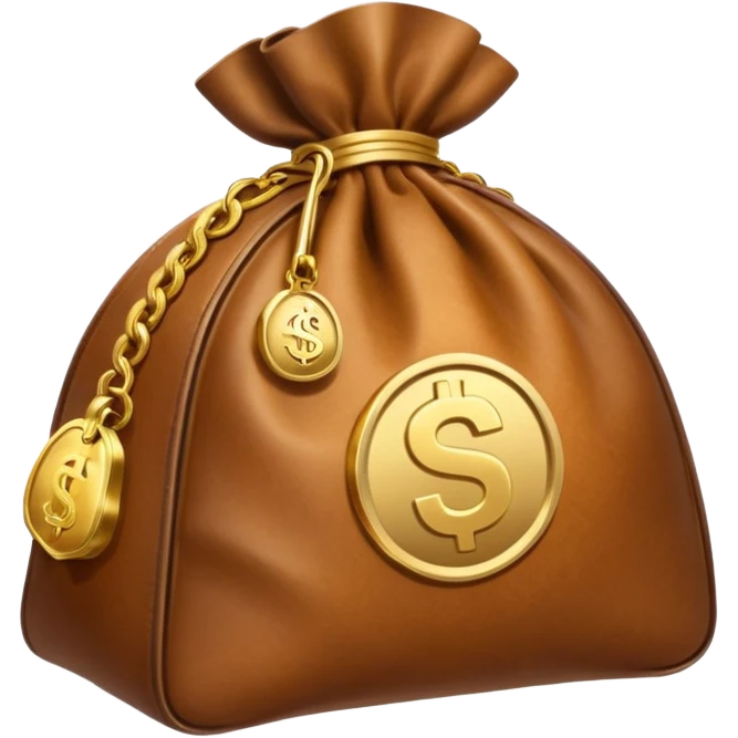 a moneybag with a handshake sign to symbolize a donation emoji