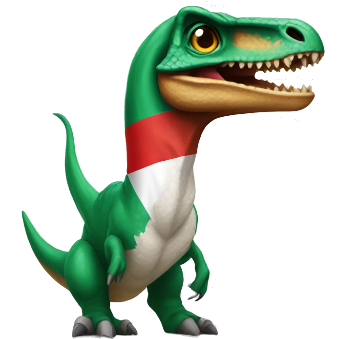 Velociraptor with mexican flag emoji