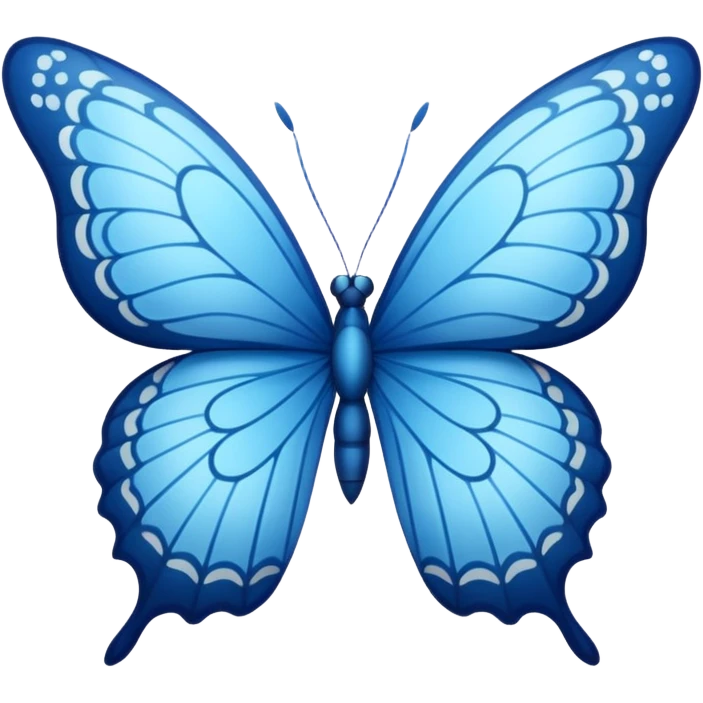 blue elegant burrterfly emoji
