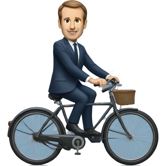 macron en vélo emoji