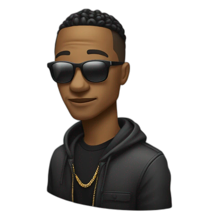 le rappeur jul qui fait le signe emoji