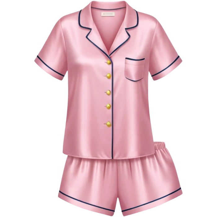 Light pink silk pyjamas set emoji