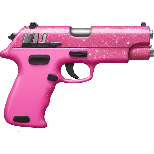 Pink gun with sparkles all over emoji